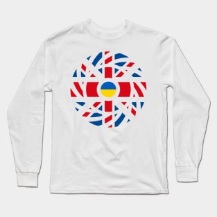 British Ukrainian Multinational Patriot Flag Series Long Sleeve T-Shirt